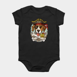 Bad to the Bone Pirate Dog Baby Bodysuit